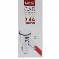 LDNIO FAST DUAL CAR CHARGER WITH 3.4A OUTPUT