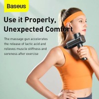BASEUS Dual mode Massage Gun Muscle Relaxer Massager with 4 Massage Heads