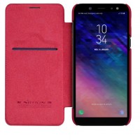 Samsung Galaxy A6 (2018) Nillkin Qin Leather Series case [Red Color] A600F