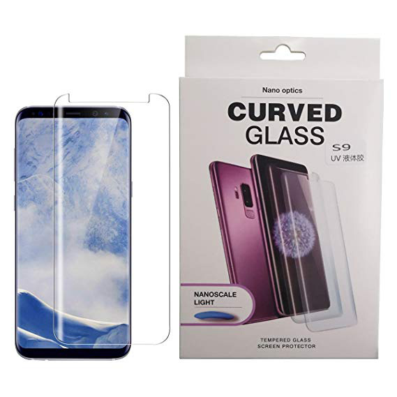 Nano Liquid full Glue Tempered Glass For Samsung Galaxy S9 Plus ,Samsung Galaxy S9+ ,Samsung Galaxy S9 , Samsung Galaxy S8 , Samsung Galaxy S8 Plus ,Samsung Galaxy S8+ , Samsung Galaxy Note 8 , Samsung Galaxy Note 9 UV Glass protector