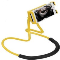 Hanging Neck Lazy Holder Phone Stand Mount Desktop Bed Car Selfie (Yellow)