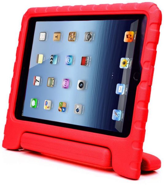 BAMBINI RESISTENTE AGLI URTI POLIETILENE CHILDRENS KIDS CHILD EVA SUPPORTO CUSTODIA COVER PER APPLE IPAD MINI 123 RED