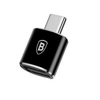 Baseus Mini OTG Male Type-C to Female USB Converter Adapter By Shaf - BLACK