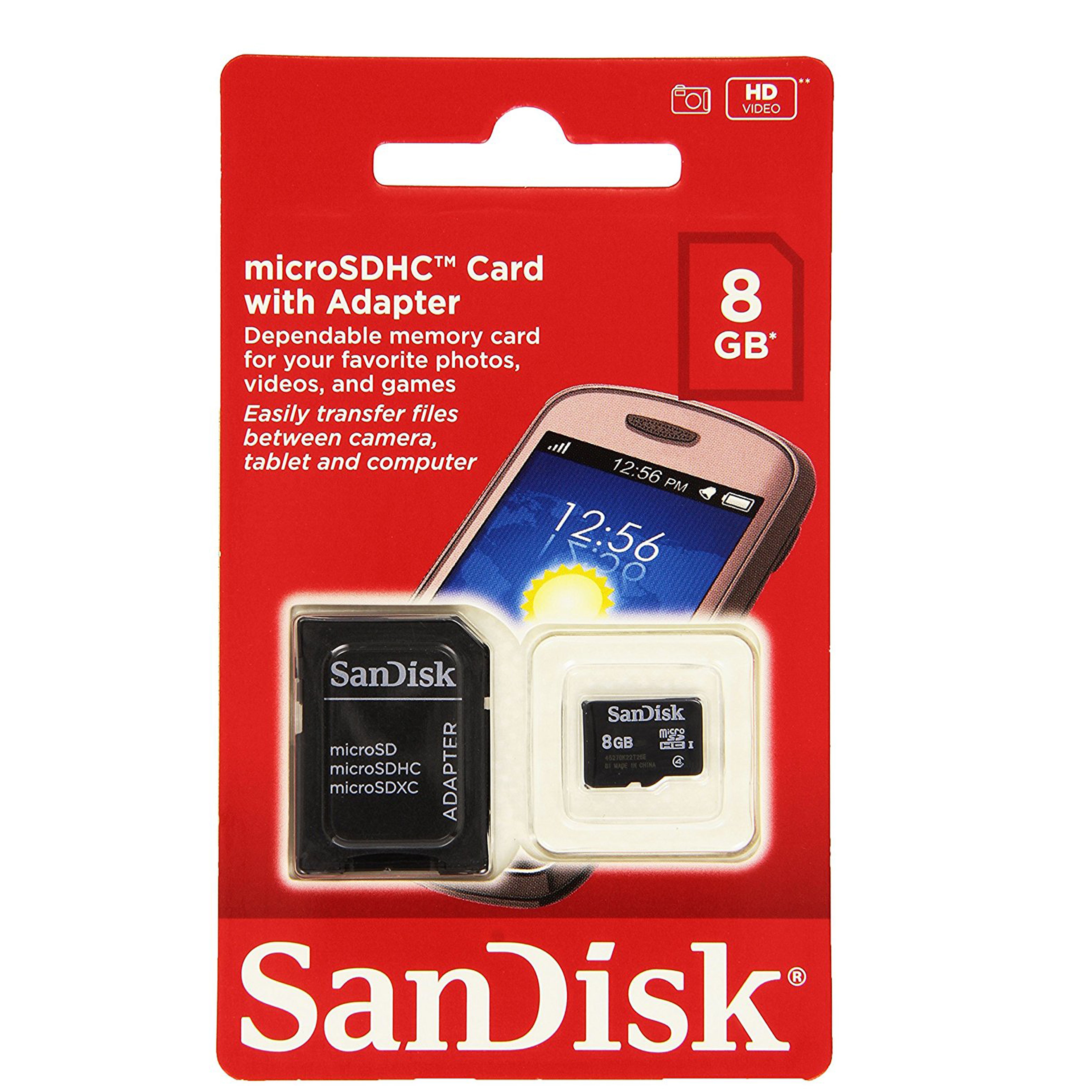 SanDisk 8GB microSDHC Memory Card