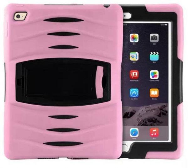 Heavy Duty Shock Proof Stand Scretchesproof bodyproof Case Cover For Apple ipad mini 4 (Light Pink)