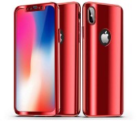 iPhone X Cover Full Coverage Sleek 360 Gloss Mirror Back Case For iphone 10