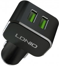 Ldnio Smart Car Charger 2 ports Micro USB With Usb Cable Fast Charger 