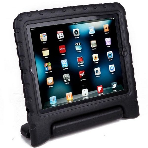 Kids Toddler ShockProof Safe Foam Case Handle Cover Stand For Apple iPad 4 Black