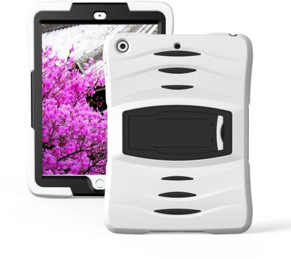 Heavy Duty Shock Proof Stand Scretchesproof bodyproof Case Cover For Apple ipad mini 123 (White)