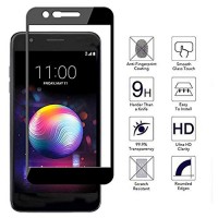 LG K11 Plus 2018 / K11 Tempered Glass Screen Protector, 2.5D Arc Edges 9 Hardness HD Anti-Scratch Full-Coverage Black Screen Protector for LG K11 Plus