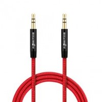 Baseus L38 Audio Cable 2in1 Adapter USB Type-C / 3,5 mm to 3,5 mm Jack Plug AUX 1,2 M red